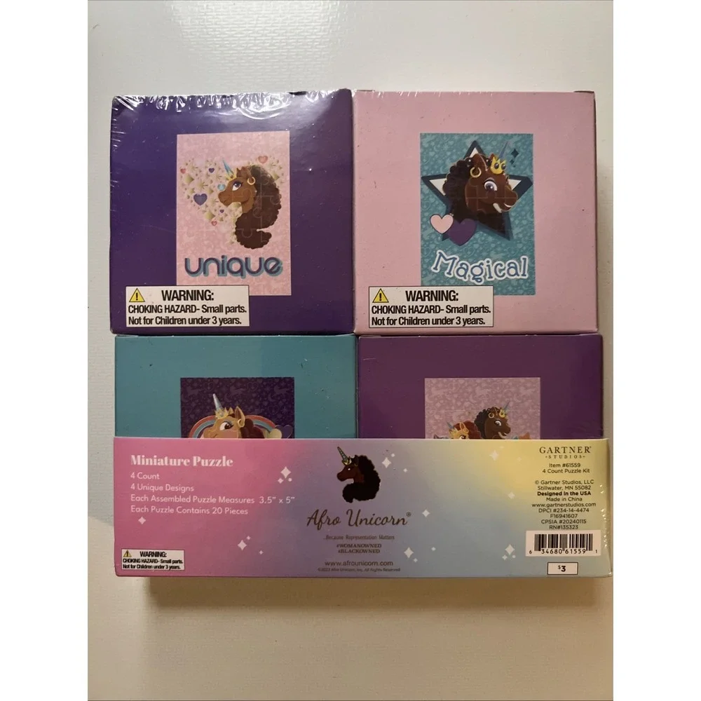 Target Bullseye's Playground Unicorn‎ Mini 20-Piece Puzzle - Pack of 4 Puzzles